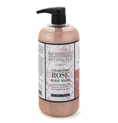 Charcoal Rose Body Wash I 33oz. Beauty & Bath Archipelago  Paper Skyscraper Gift Shop Charlotte