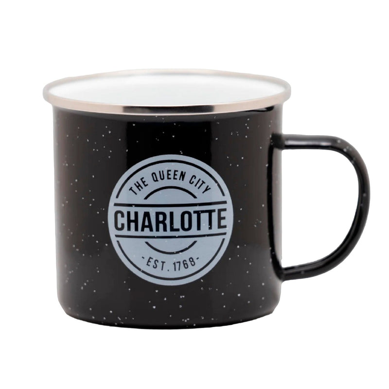 Charlotte Black Camp Mug Mugs Anna Gelbach  Paper Skyscraper Gift Shop Charlotte