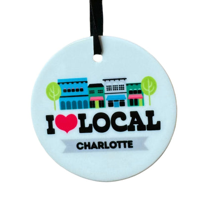 Charlotte Christmas Ornament - Shop Local  Rock Scissor Paper  Paper Skyscraper Gift Shop Charlotte