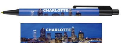 Charlotte Metro Night Skyline Pen  My City Souvenirs  Paper Skyscraper Gift Shop Charlotte