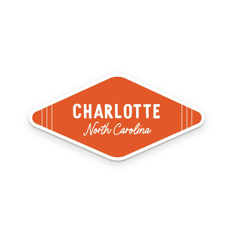 Charlotte, North Carolina Sticker: Bluebird Local Ruff House Print Shop  Paper Skyscraper Gift Shop Charlotte