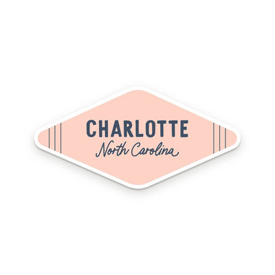 Charlotte, North Carolina Sticker: Bluebird Local Ruff House Print Shop  Paper Skyscraper Gift Shop Charlotte