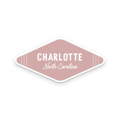 Charlotte, North Carolina Sticker: Bluebird Local Ruff House Print Shop  Paper Skyscraper Gift Shop Charlotte