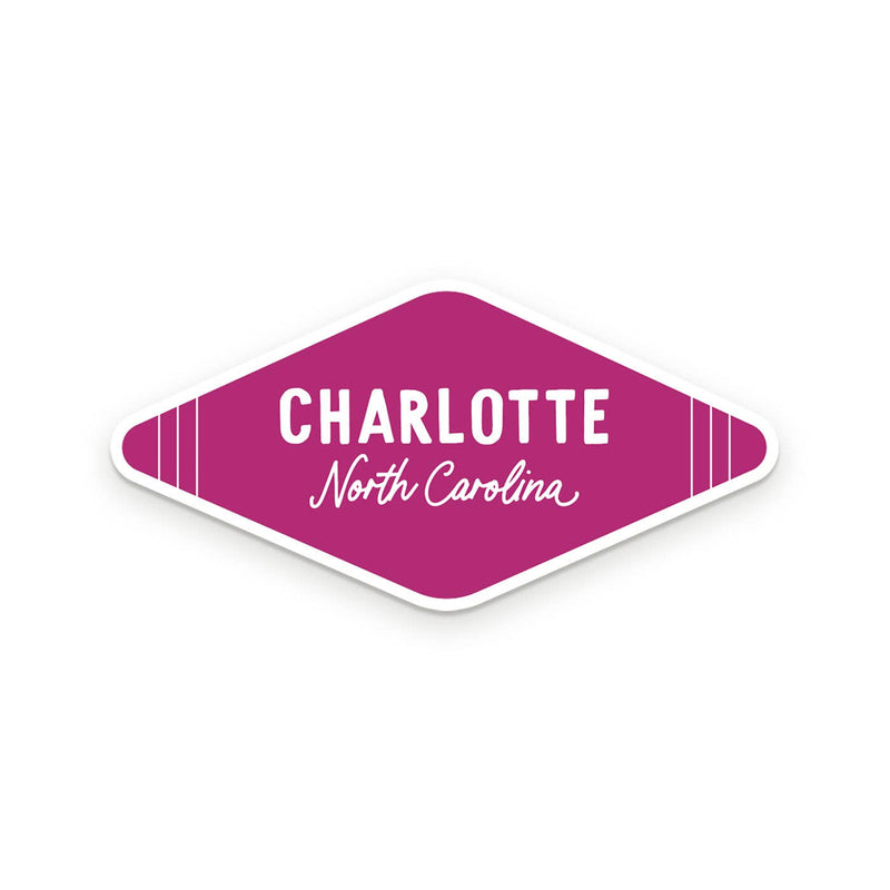 Charlotte, North Carolina Sticker: Bluebird Local Ruff House Print Shop  Paper Skyscraper Gift Shop Charlotte