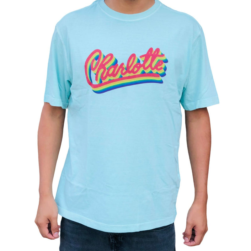 Charlotte Rainbow T-Shirt | Chalky Mint Apparel Reworn  Paper Skyscraper Gift Shop Charlotte