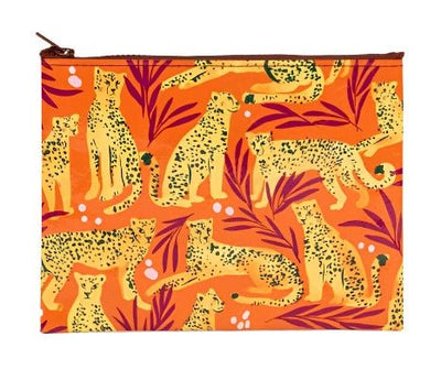 Cheetah Zipper Pouch Zipper Pouches Blue Q  Paper Skyscraper Gift Shop Charlotte