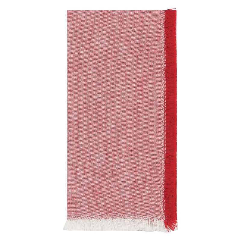 Chili Red Chambray Napkins | Set of 4 Napkins Danica Studio (Now Designs)  Paper Skyscraper Gift Shop Charlotte