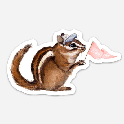 Chip Chip Hooray Chipmunk Vinyl Sticker Stickers Cami Monet  Paper Skyscraper Gift Shop Charlotte