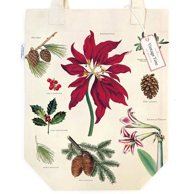 Christmas Botanica Tote Bag Holiday Cavallini Papers & Co., Inc.  Paper Skyscraper Gift Shop Charlotte