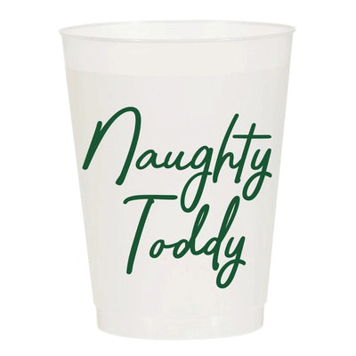 Christmas Naughty Toddy Christmas Frosted Cups Party - Cutlery, Plates & Cups Sip Hip Hooray Paper Skyscraper Gift Shop Charlotte