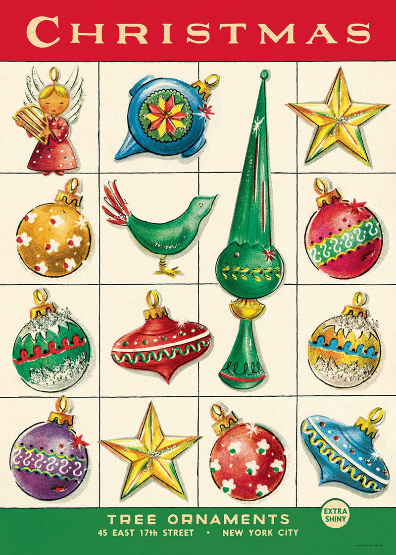 Christmas Ornaments Wrap Gift Wrapping Cavallini Papers & Co., Inc.  Paper Skyscraper Gift Shop Charlotte