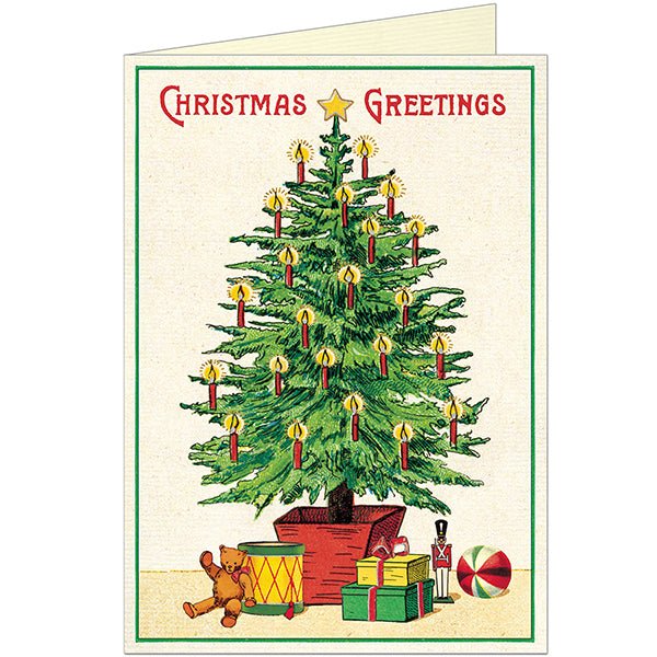 Christmas Tree 3 Greeting Card Holiday Cavallini Papers & Co., Inc.  Paper Skyscraper Gift Shop Charlotte