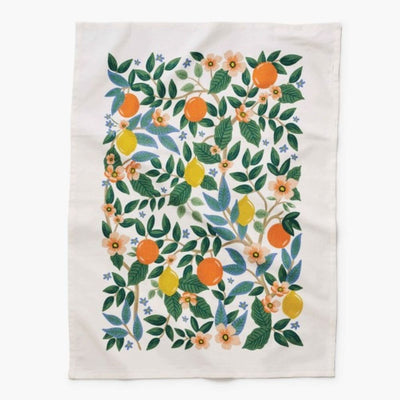 Citrus Grove Tea Towel Dish Towels Rifle Paper Co  Paper Skyscraper Gift Shop Charlotte