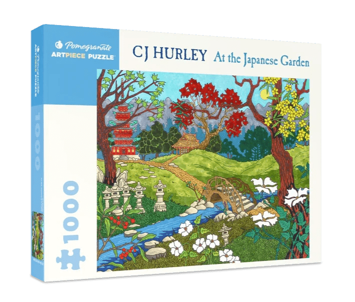 1000 Piece Puzzle | CJ Hurley: At the Japanese Garden Puzzles Pomegranate  Paper Skyscraper Gift Shop Charlotte