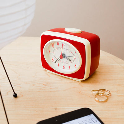 Classic Alarm Clock Red Clocks Kikkerland  Paper Skyscraper Gift Shop Charlotte