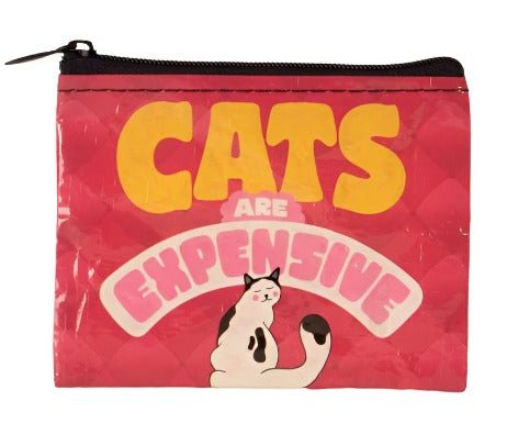 Coin Purse | Cats Are Expensive Coin Purses Blue Q  Paper Skyscraper Gift Shop Charlotte