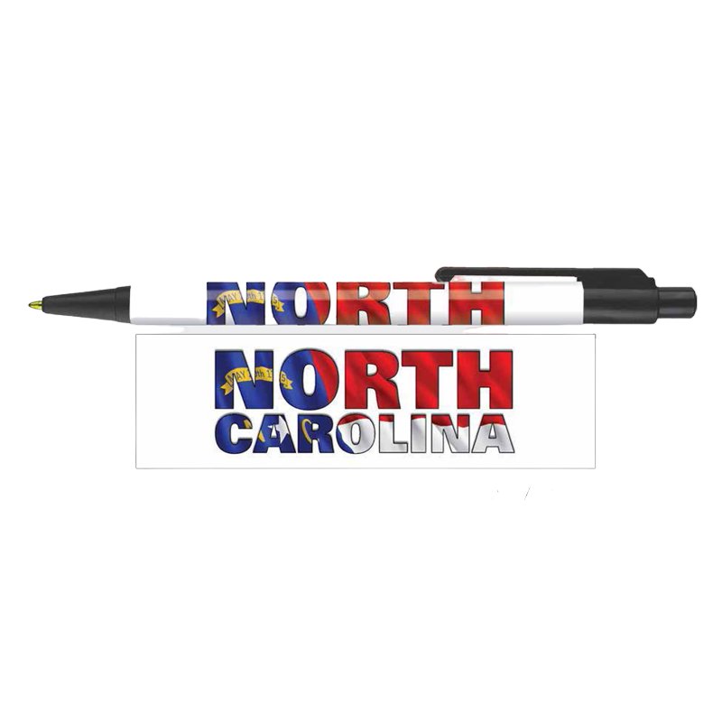 Colarama Pen - North Carolina Flag Letters  My City Souvenirs  Paper Skyscraper Gift Shop Charlotte