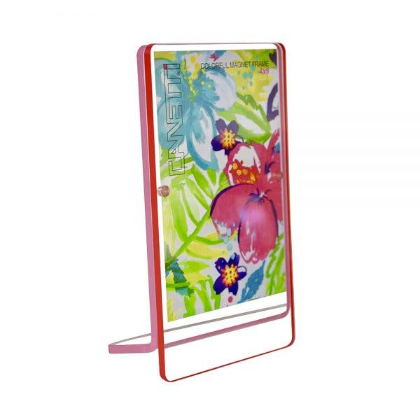 Colorful Magnet Frame 4"x6": Red/Pink Photo Frames Canetti Design Group  Paper Skyscraper Gift Shop Charlotte