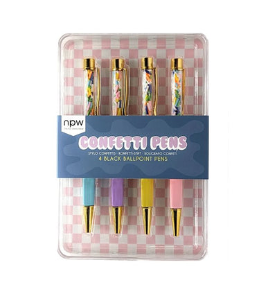 Confetti Pen | Set of 4 Pens NPW  Paper Skyscraper Gift Shop Charlotte