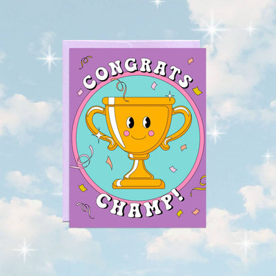 Congrats Champ! | Congrats Card Cards Party Mountain Paper co.  Paper Skyscraper Gift Shop Charlotte