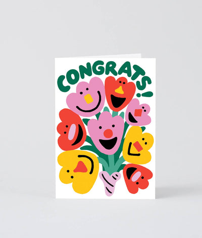 'Congrats Flowers' Greetings Card Cards Wrap  Paper Skyscraper Gift Shop Charlotte