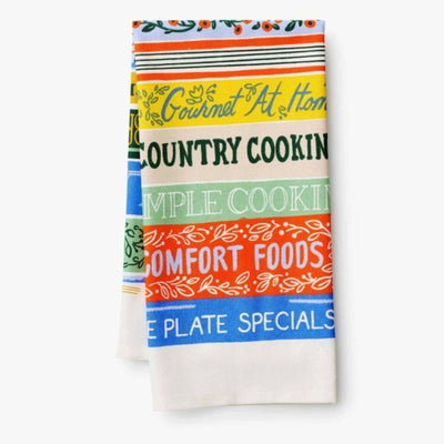 Cookbooks Tea Towel Dish Towels Rifle Paper Co  Paper Skyscraper Gift Shop Charlotte