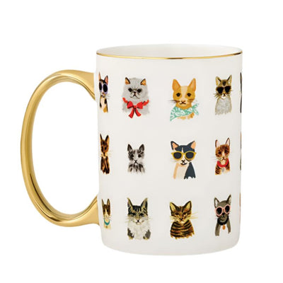 Cool Cats Porcelain Mug 16oz.  Rifle Paper Co  Paper Skyscraper Gift Shop Charlotte