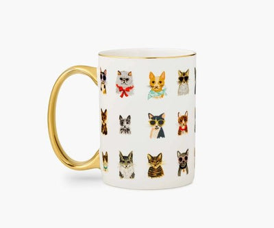 Cool Cats Porcelain Mug  Rifle Paper Co  Paper Skyscraper Gift Shop Charlotte