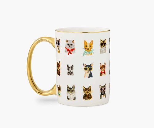 Cool Cats Porcelain Mug  Rifle Paper Co  Paper Skyscraper Gift Shop Charlotte