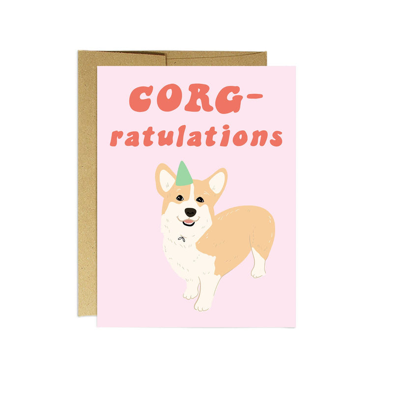 Corg-ratulations | Congrats Card Cards Party Mountain Paper co.  Paper Skyscraper Gift Shop Charlotte