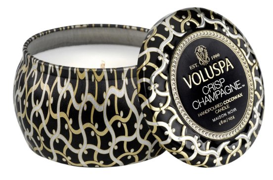 Crisp Champagne Mini Tin Candles Voluspa  Paper Skyscraper Gift Shop Charlotte