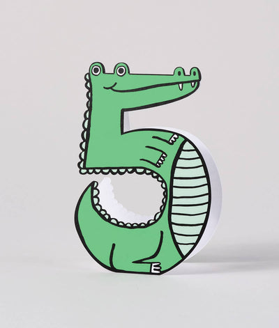 'Croc 5th Birthday' Kid's Birthday Number Card Cards Wrap  Paper Skyscraper Gift Shop Charlotte