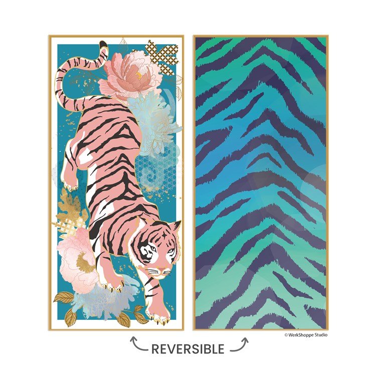 Crouching Tiger Microfiber Beach Towels  WERKSHOPPE  Paper Skyscraper Gift Shop Charlotte