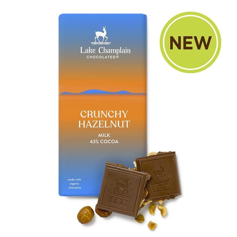 Crunchy Hazelnut Milk Chocolate Bar Confectionery Lake Champlain Chocolates  Paper Skyscraper Gift Shop Charlotte