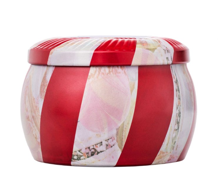 Crushed Candy Cane Mini Tin Holiday Voluspa  Paper Skyscraper Gift Shop Charlotte