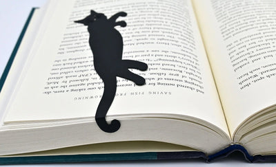 Curious Cat Book Hugger Metal Bookmark Bookmarks Peter Pauper Press, Inc.  Paper Skyscraper Gift Shop Charlotte