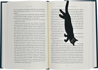 Curious Cat Book Hugger Metal Bookmark Bookmarks Peter Pauper Press, Inc.  Paper Skyscraper Gift Shop Charlotte