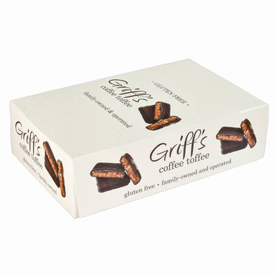 Griff's Coffee Toffee - 1oz Dark Chocolate Toffee Chapel Hill Toffee Paper Skyscraper Gift Shop Charlotte