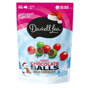 Darrell Lea Christmas Crunchy Milk Chocolate Balls 5.6oz Bag Food - Chocolates & Candy Nassau Candy  Paper Skyscraper Gift Shop Charlotte