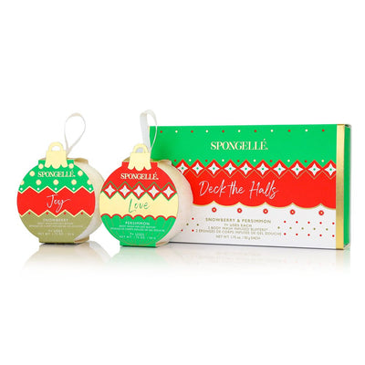 Deck the Halls Holiday Ornament Gift Set Christmas Stocking  Beauty & Wellness - Shower & Bath Spongellé  Paper Skyscraper Gift Shop Charlotte