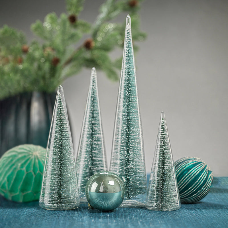 Decorative Green Glitter Tree | Medium Holiday Zodax  Paper Skyscraper Gift Shop Charlotte