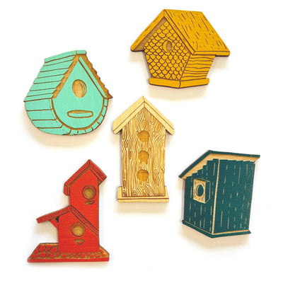 Home Tweet Home - Birdhouse Magnet Set Magnets SnowMade  Paper Skyscraper Gift Shop Charlotte