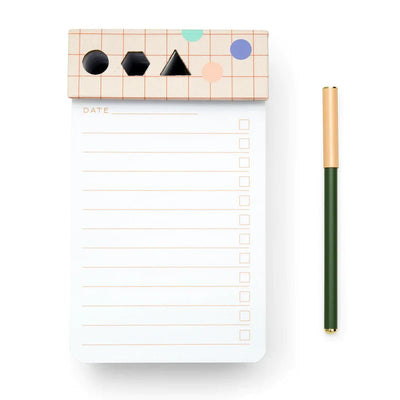 Desk Jotter Pad & Pen Home Office Kikkerland  Paper Skyscraper Gift Shop Charlotte