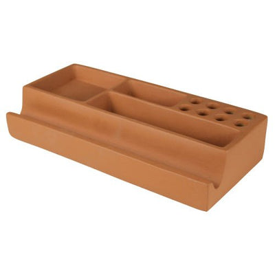 Desk Organizer, Cement - Terra Cotta - Lrg Barware HomArt  Paper Skyscraper Gift Shop Charlotte