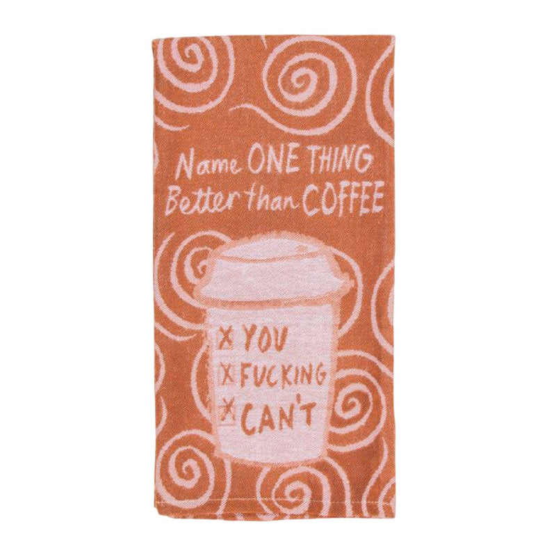 Dish Towel | Better Than Coffee Dish Towels Blue Q  Paper Skyscraper Gift Shop Charlotte