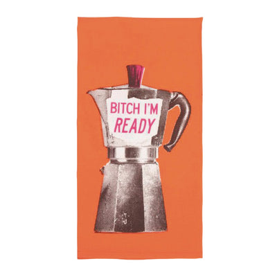 Dish Towel | B*tch I'm Ready Dish Towels Blue Q  Paper Skyscraper Gift Shop Charlotte