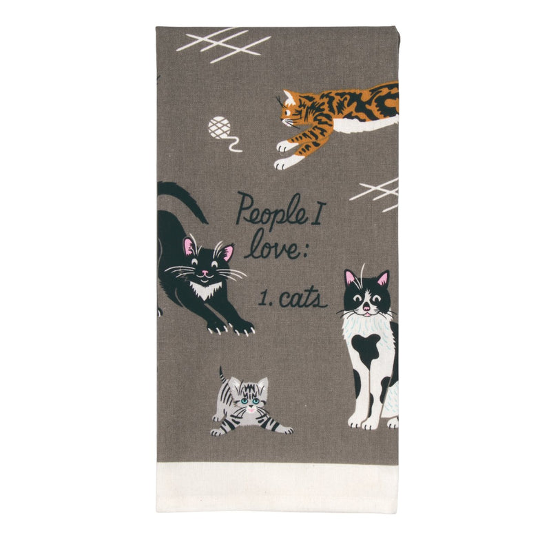 Dish Towel | People I Love: Cats Dish Towels Blue Q  Paper Skyscraper Gift Shop Charlotte