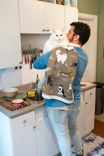 Dish Towel | People I Love: Cats Dish Towels Blue Q  Paper Skyscraper Gift Shop Charlotte