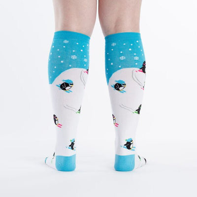 Downhill Penguins Knee High Socks Christmas Sock It to Me  Paper Skyscraper Gift Shop Charlotte