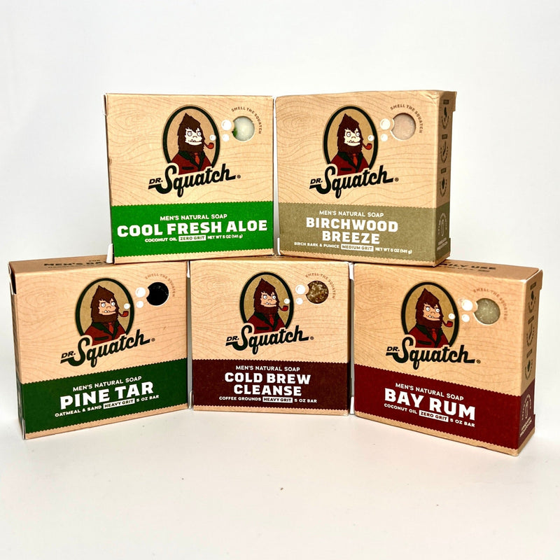 Dr Squatch Bar Soap - 5 Pack Bundle  Dr Squatch  Paper Skyscraper Gift Shop Charlotte